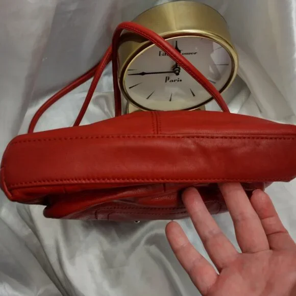 Tignanello, Are Your Looking For Me? Red Orange Leather Crossbody - Picture 5 of 15